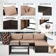 preview thumbnail 13 of 18, Tappio 3-piece Outdoor Wicker Sofa Furniture Conversation Set