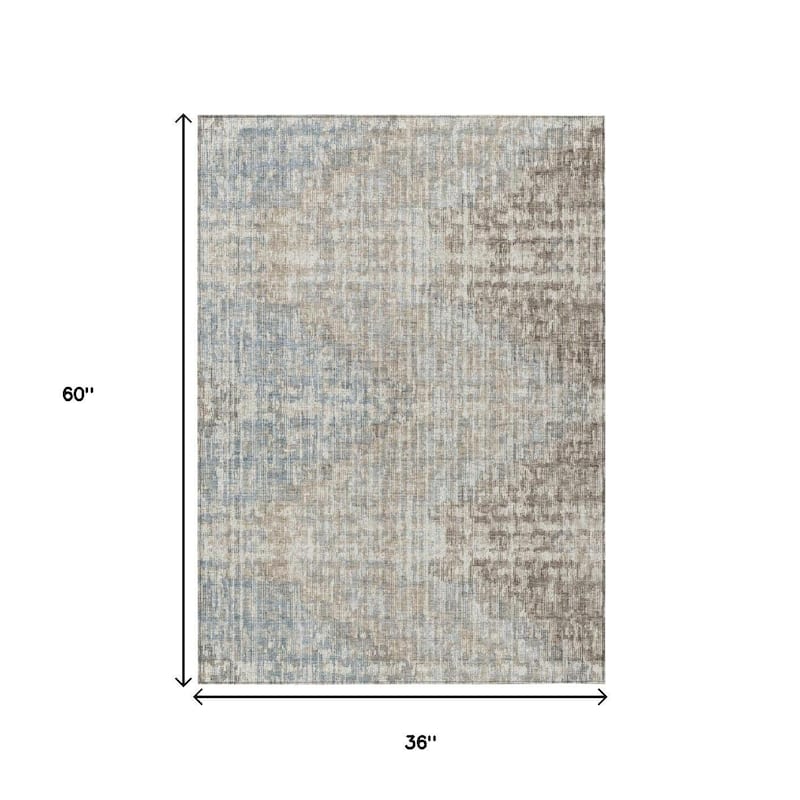 HomeRoots Geometric Transitional Rectangle Outdoor Rug
