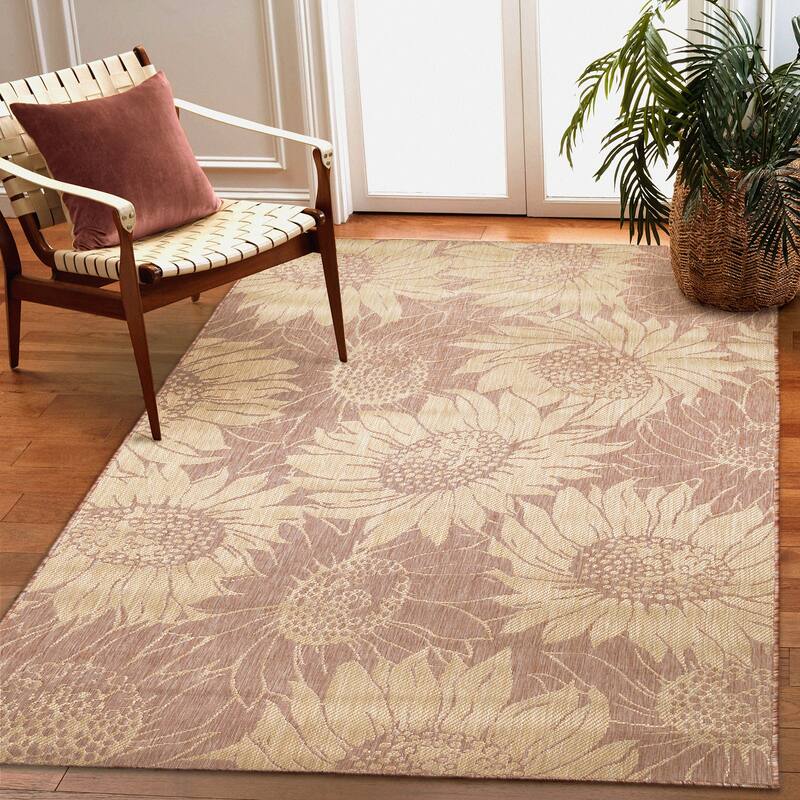 Liora Manne Carmel Sunflower Field Indoor/Outdoor Rug
