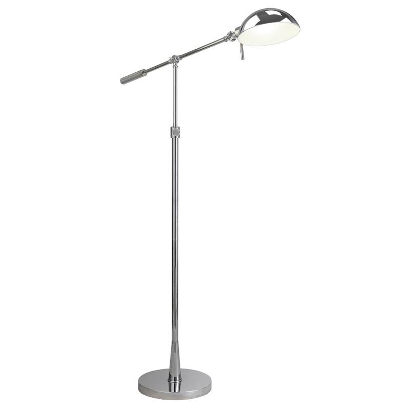 61" Adjustable Swing Arm Floor Lamp with Cone Shade for Living Room - 11” x 35” x 61”