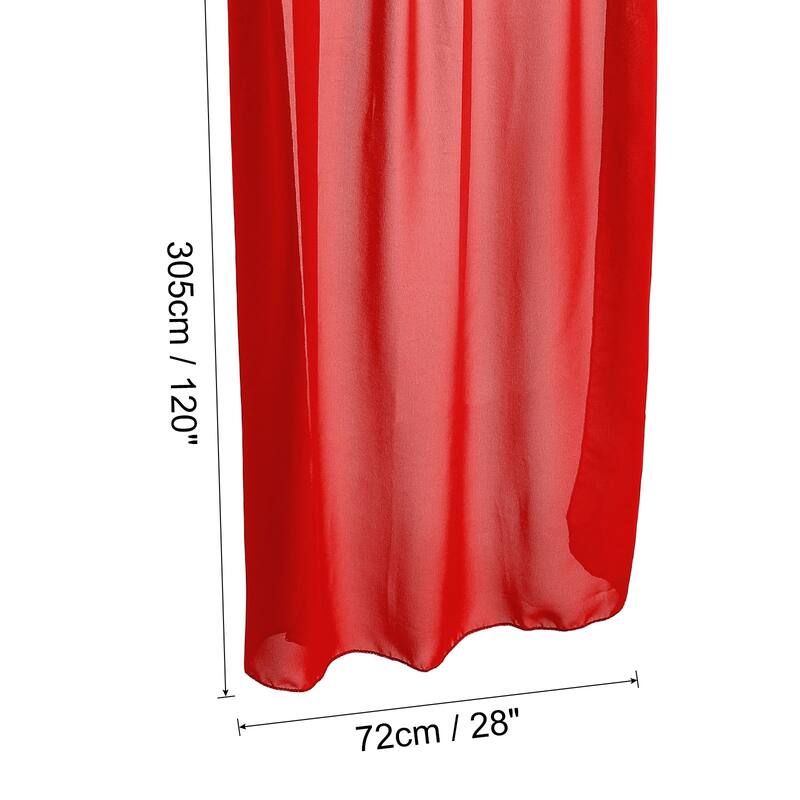 2Pcs 10Ft Chiffon Table Runner 28 x 120 Inch Rustic Gauze Tablecloth - 28 x 120 Inch - Red