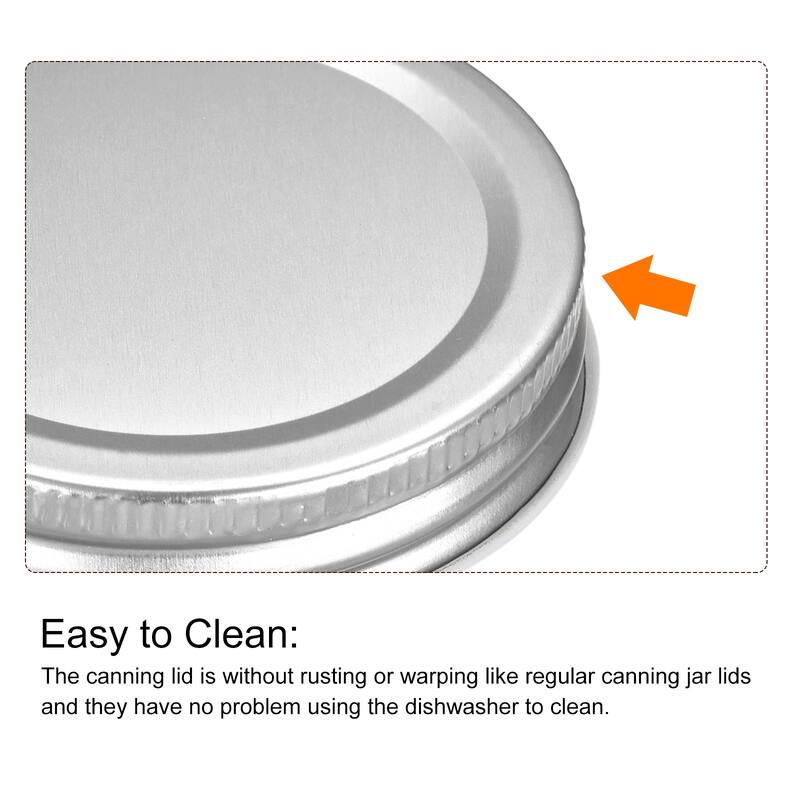 Mason Jar Lids, 12 Pcs Tinplate Canning Lids Regular Mouth Leak Proof