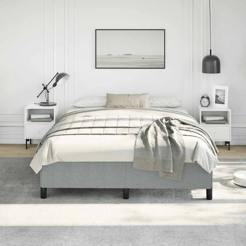 vidaXL Bed Frame, Fabric, No Mattress