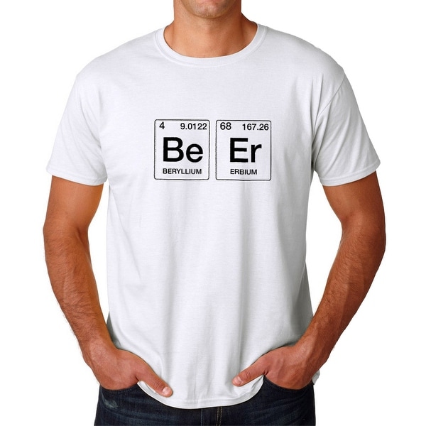 Funny Geek Periodic Table Beer Graphic Men S White T Shirt