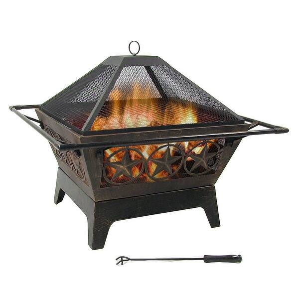 Shop Sunnydaze 32 Fire Pit Steel Northern Galaxy Design With