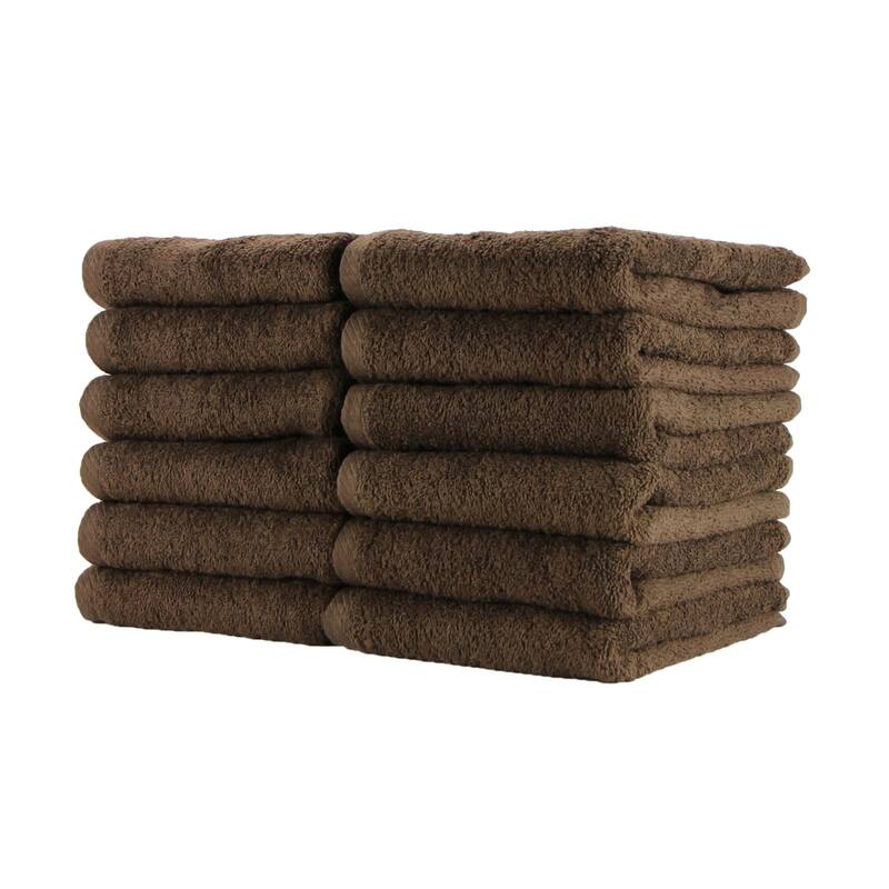 Arkwright 12-Piece Jr Salon Towels - 16x27 - Chocolate