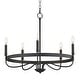 preview thumbnail 1 of 8, Maxim 14495 Frankie 5 Light 26" Wide Taper Candle Style Chandelier Black