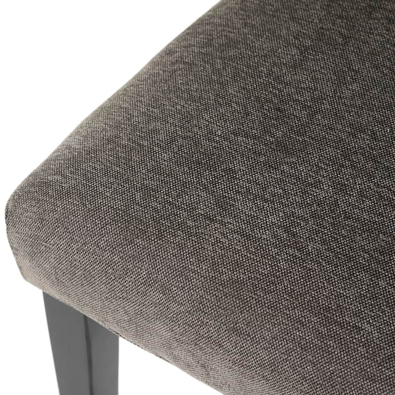 Crown Top Dark Grey Fabric Upholstered Dining Chair (Set of 2) by Christopher Knight Home