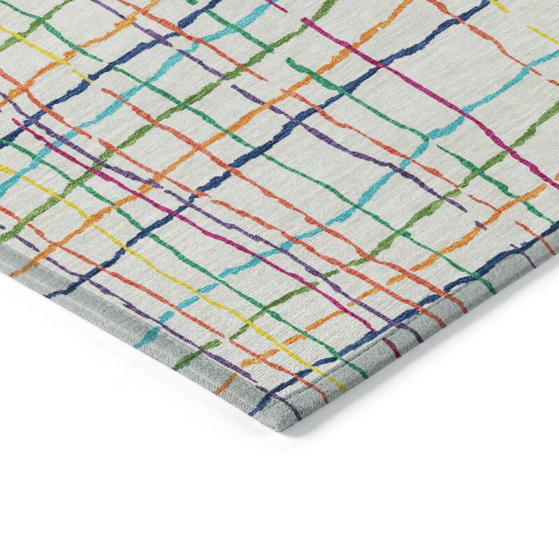 Machine Washable Indoor/ Outdoor Modern Century Chantille Rug