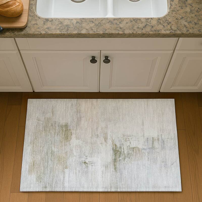 Premium Washable Super Soft Abstract Mayfield Rug - Linen - 1'8" x 2'6"