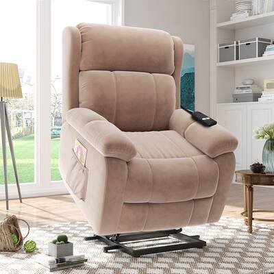 Lift Chair Soft Fabric Upholstery Recliner with Remote Control