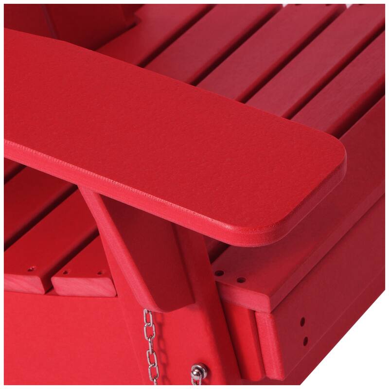 Laguna Outdoor 3-Piece Folding Adjustable Adirondack Chair with Hideaway Ottoman & Round Side Table