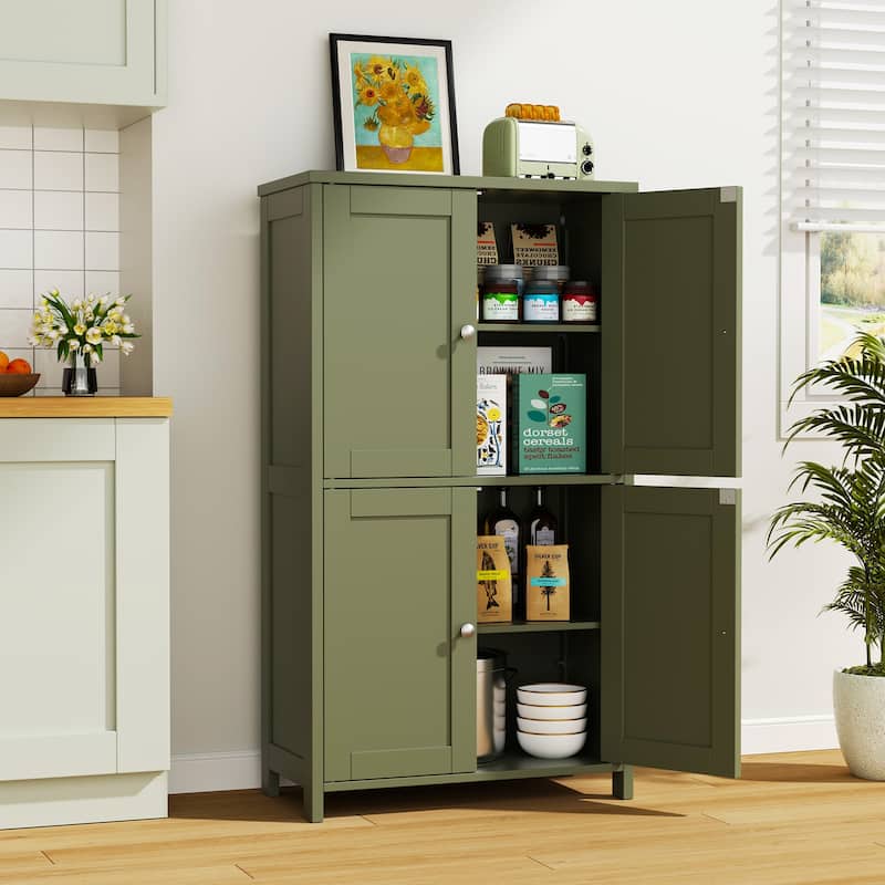 Multi-Room Storage Cabinet with Waterproof Board – Organizer for Bathroom, Kitchen & Living Room - Green