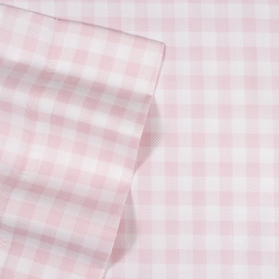Pink Gingham Kids Sheet Set