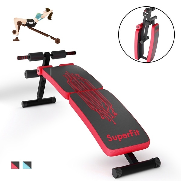 Adjustable Weight Bench Multiuse Foldable Workout Bench Crunch Board Incline/Decline Sit Up Flat Weight Lifting Bench Press Ab Bench for Full Body Workout Home Gym Fitness Exercise AS shown 