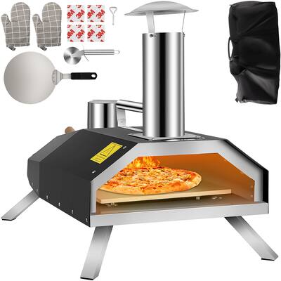 VEVOR Outdoor Pizza Oven Portable Pizza Oven 12" Pellet BBQ Foldable Oven - 12''