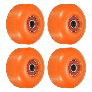 52mm Skateboard Wheel with Bearings ABEC-9 Street Wheels 95A Orange Red ...