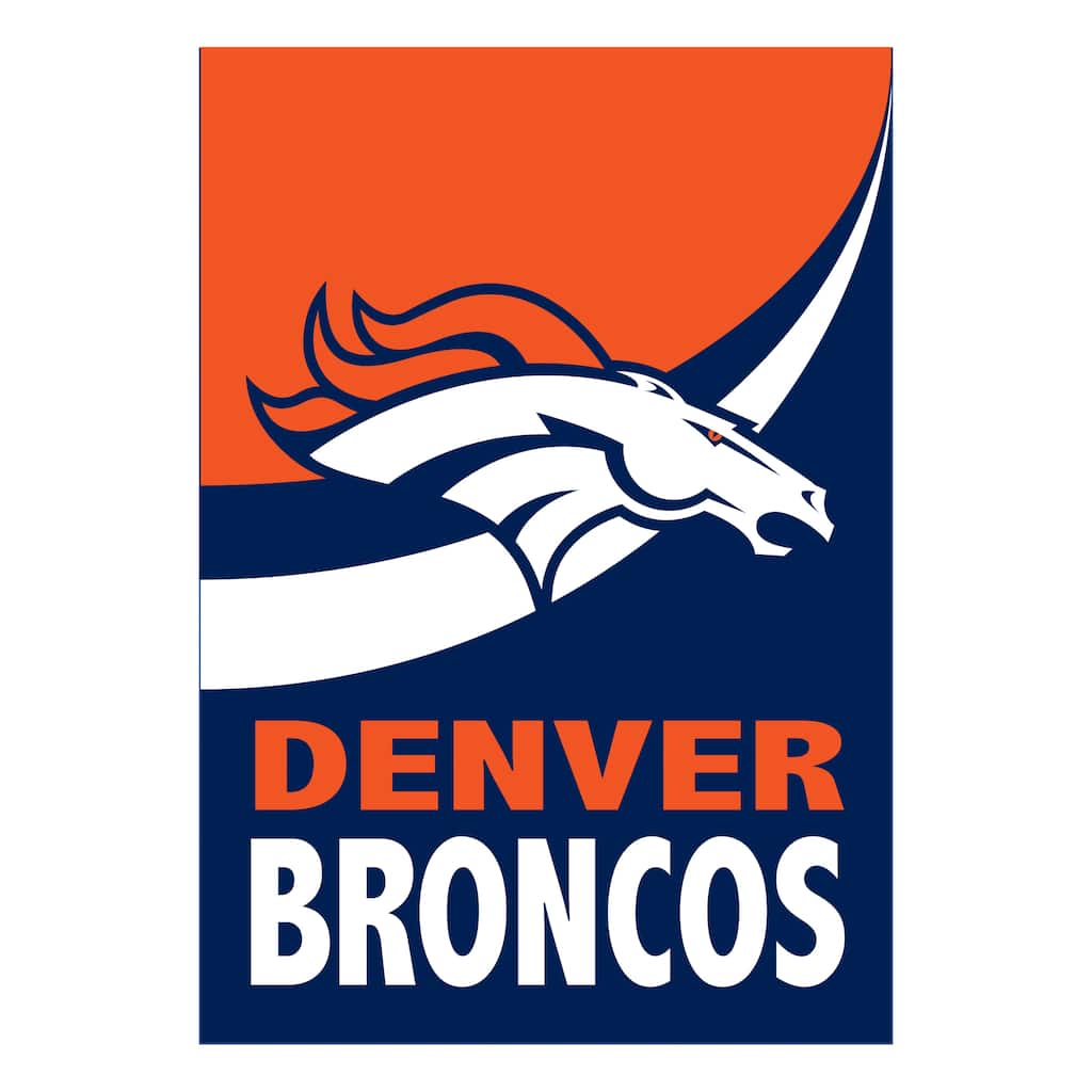 Denver Broncos Burlap Flag Garden Size