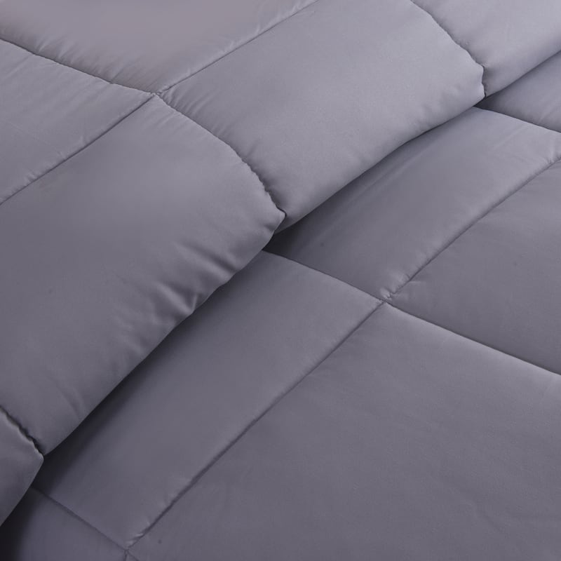 Luxury Microfiber Down Alternative Grey Comforter - Bed Bath & Beyond ...