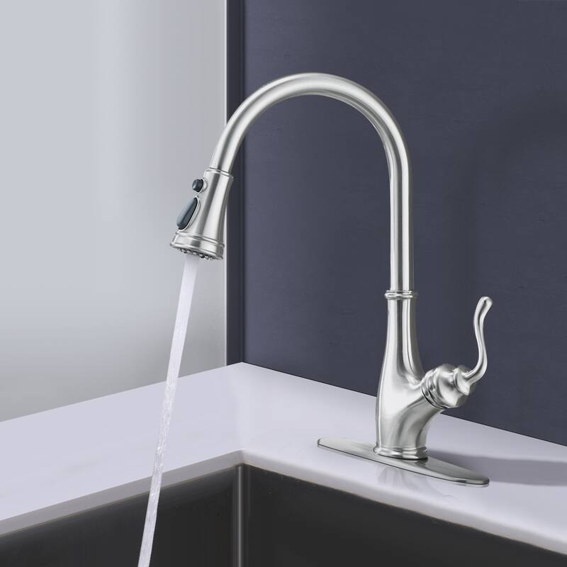 Topcraft Pulldown Single Handle Single Hole Kitchen Faucet