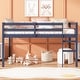 preview thumbnail 15 of 43, Solid Rubber Wooden Twin Loft Bed with Ladder and Strengthened Slats Blue