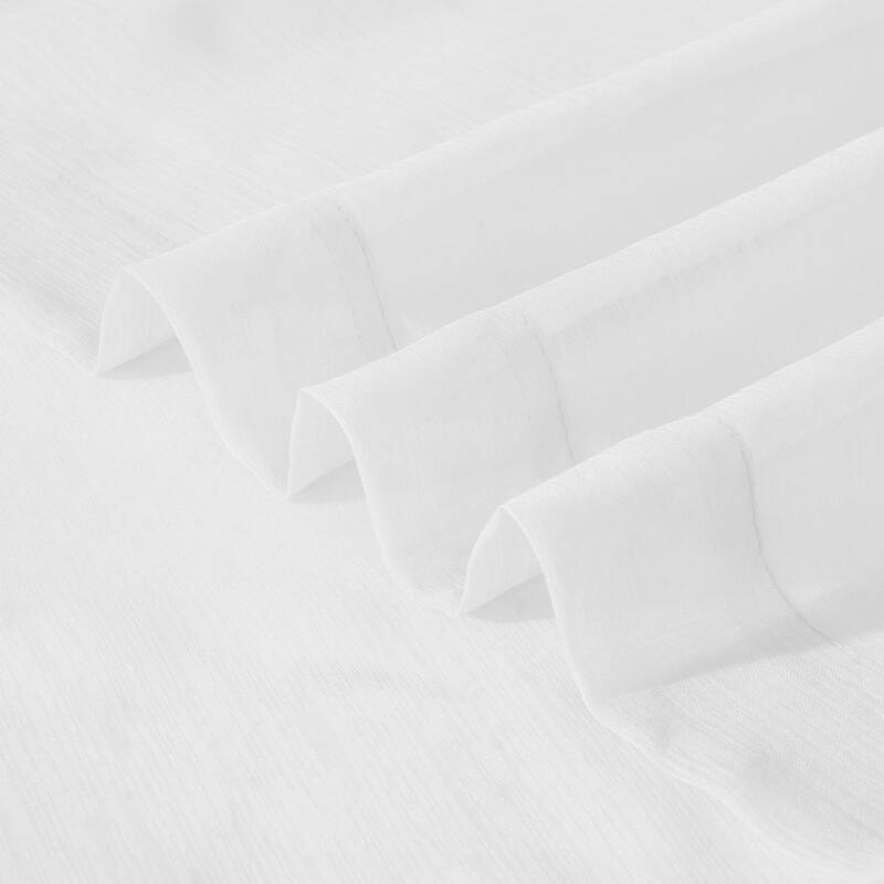 Set of Two 84" White Solid Modern Window Panels - 84" x 108"