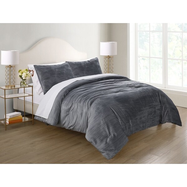 Shop Elegant Estates Sadie Crinkle Velvet Comforter Set ...