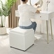 preview thumbnail 62 of 62, Adeco Storage Ottoman With Tray
