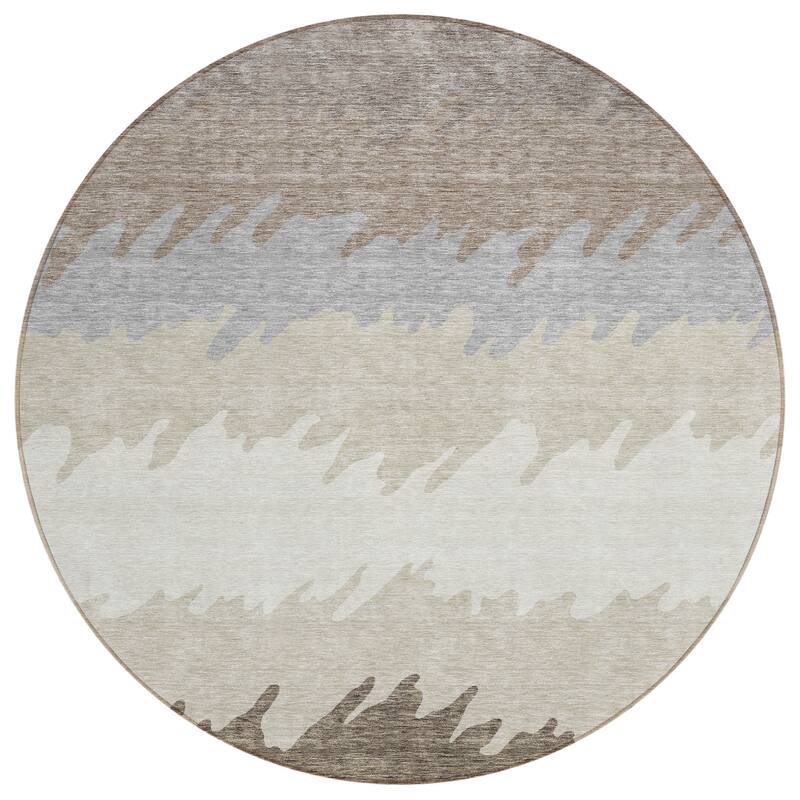 Machine Washable Indoor/ Outdoor Chantille Ombre Abstract Rug