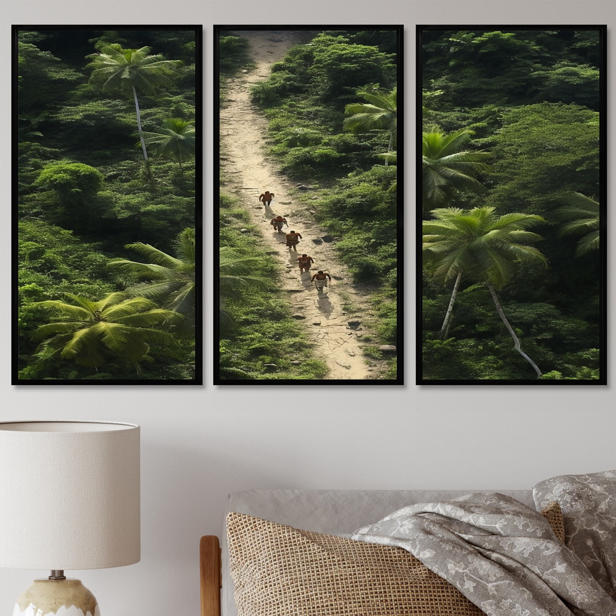 Designart - Indigenous Tribe In Amazon Jungle - Jungle Canvas Wall