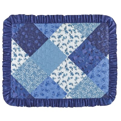 Ella Patchwork Ruffled Border Pillow Shams - Set of 2
