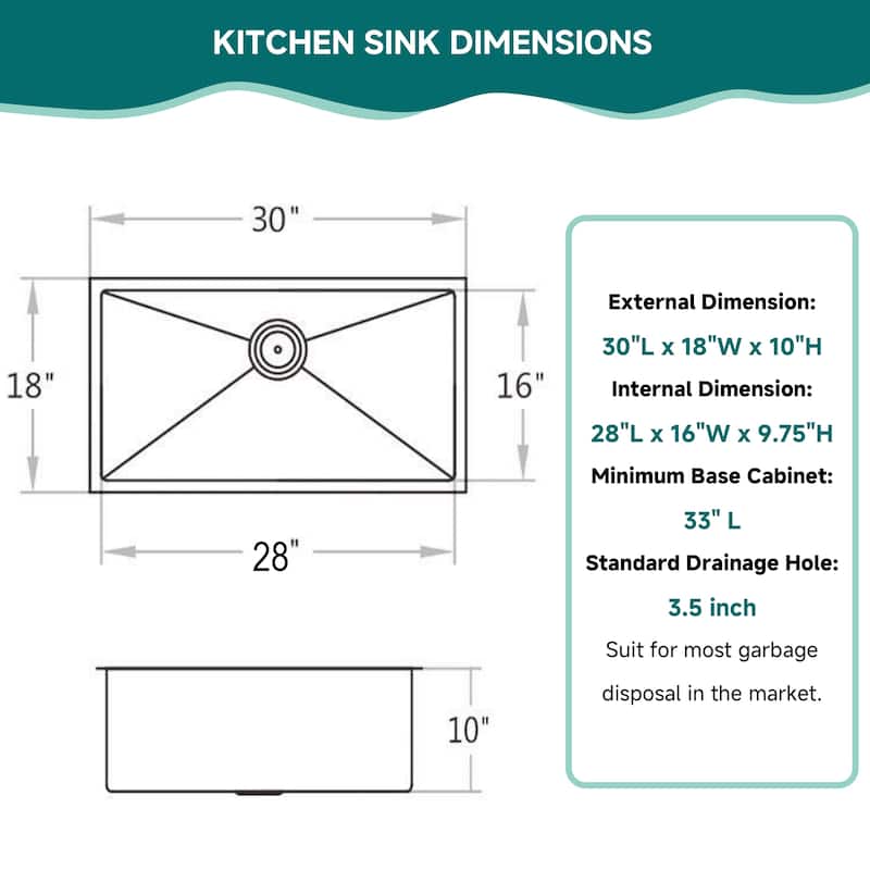 15''/18''/23''/25''/30''/31''/32''/33'' Classic Undermoun Kitchen Sink, Top Mount Kitchen Sink, Singel Bowl Or Double Bowl