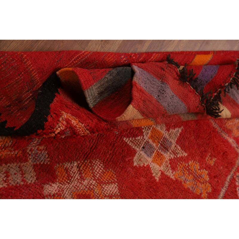 Tribal Moroccan Oriental Runner Rug Handmade Wool Carpet - 5'11"x 17'8"