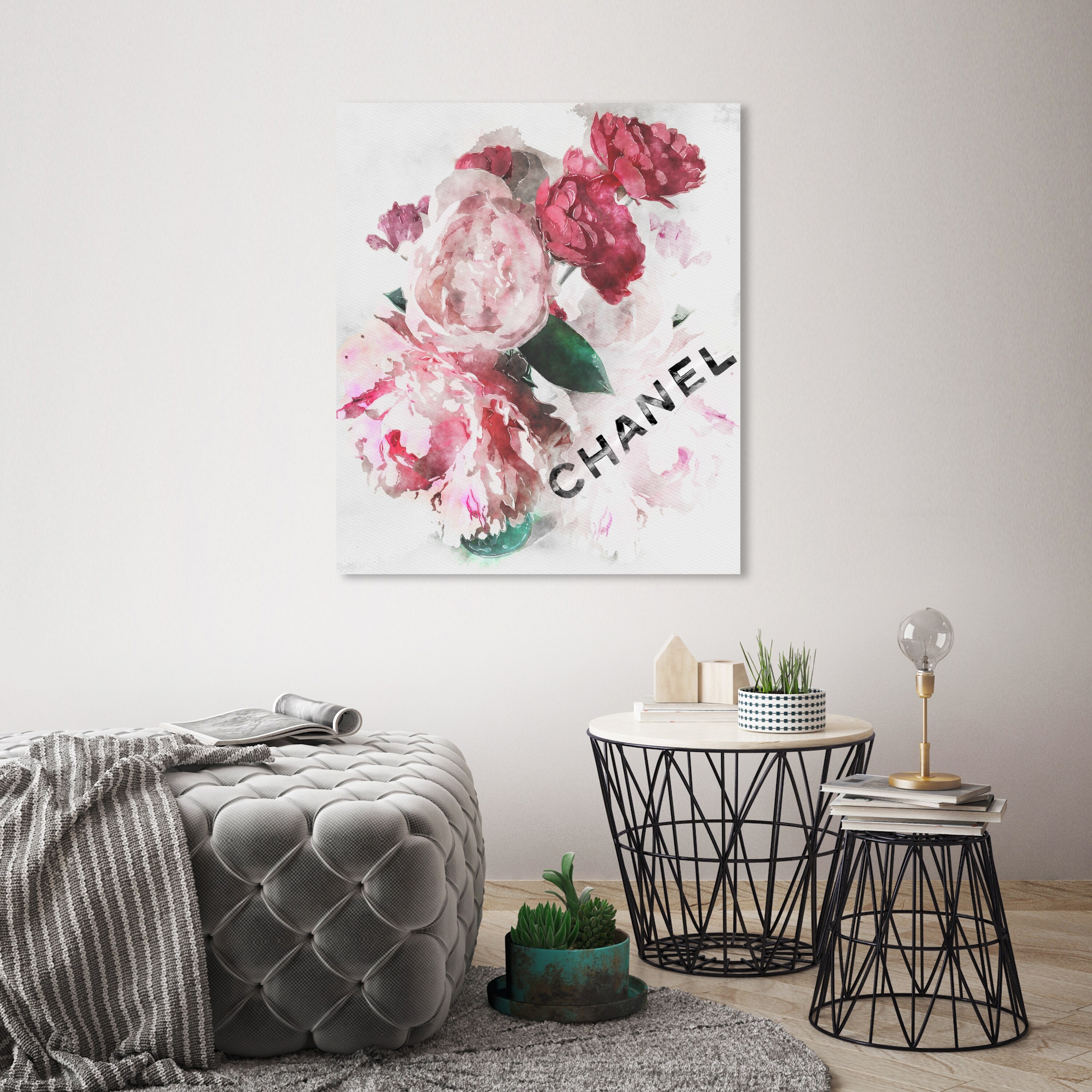 Oliver Gal 'French Peony Vase' Fashion and Glam Wall Art Canvas