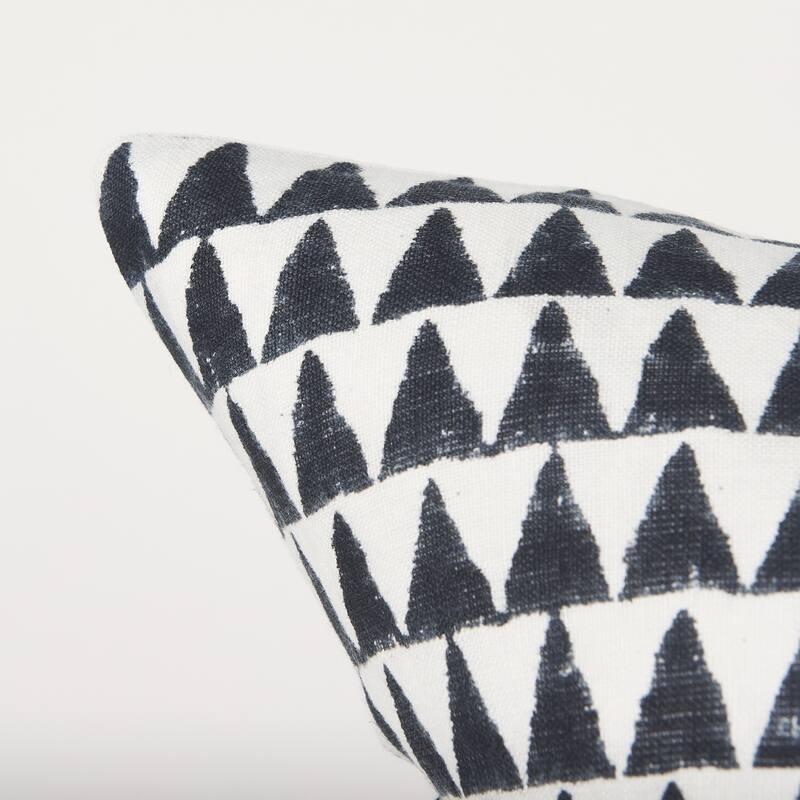 Jolie Cream w/ Black Print Linen Square Decorative Pillow Cover