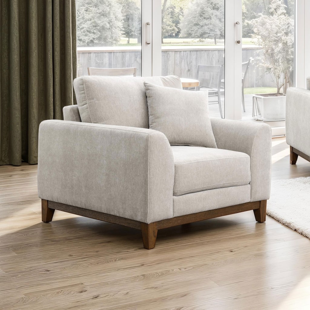 Furniture of America Lurek Mid Century Modern OEKO TEX Chenille Arm Chair