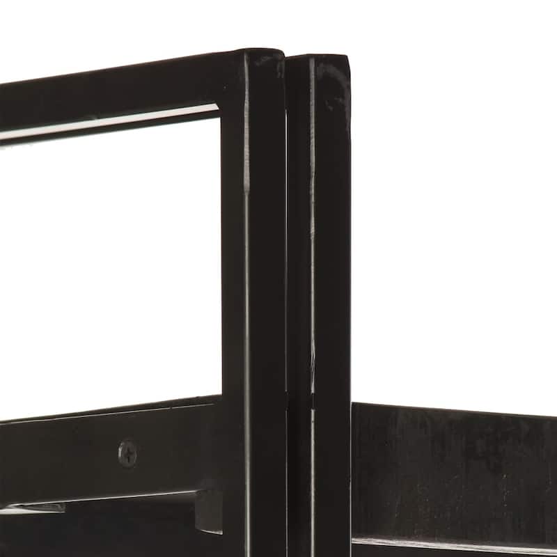 vidaXL 5-Tier Bookcase Black 55.1"x11.8"x70.9" Solid Mango Wood