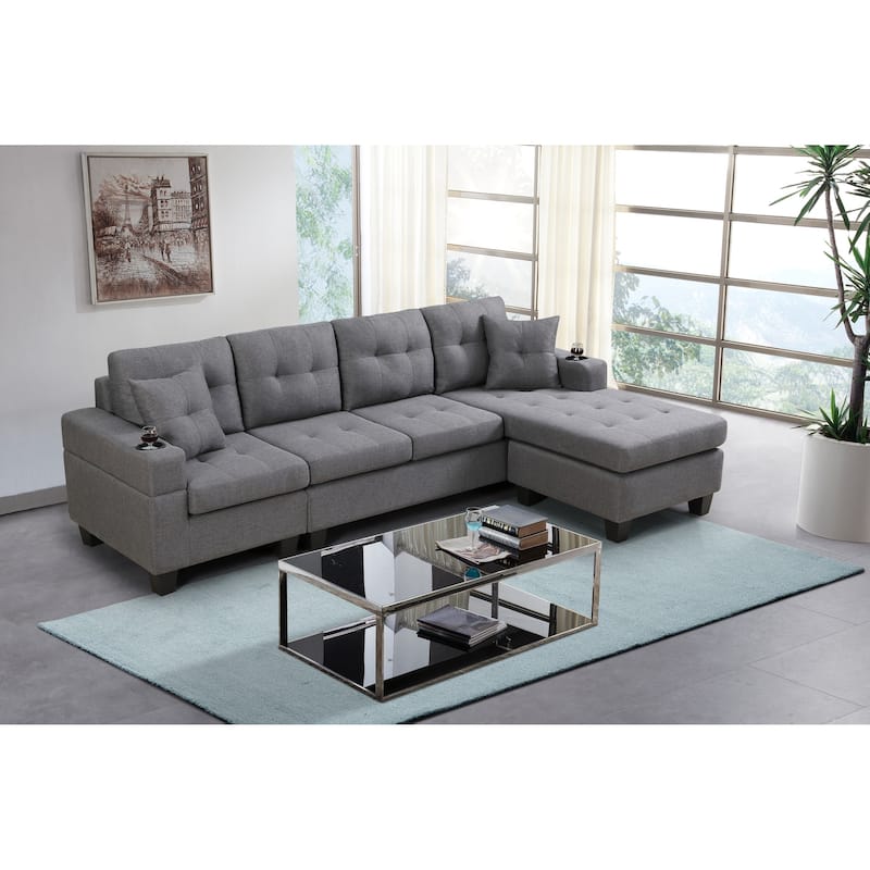 Modern Sectional Sofa with Reversible Chaise