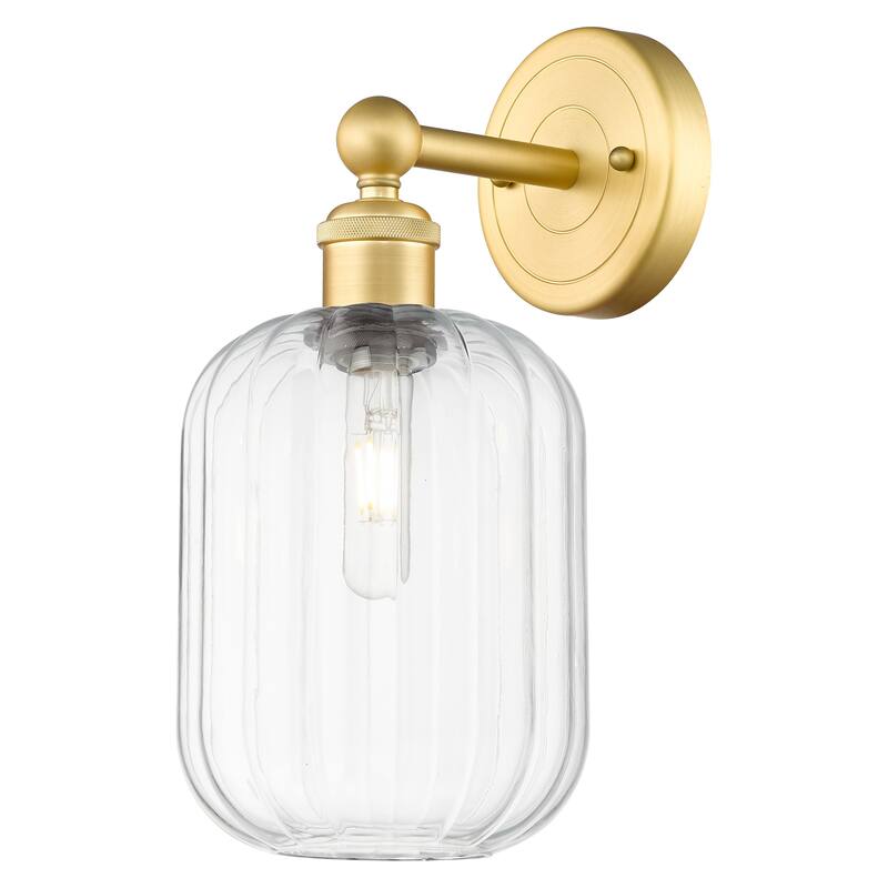 Innovations Lighting Endless Possibilities Edison - Preston - 1 Light 7" Jar Shade Sconce - Clear/Satin Gold