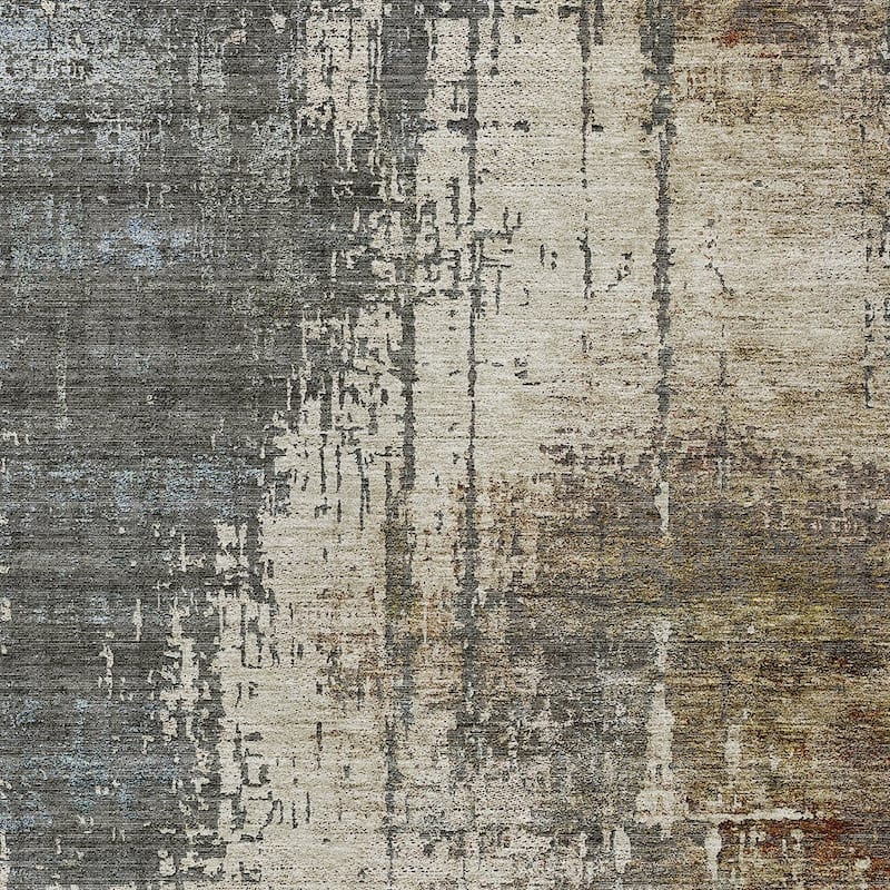 HomeRoots Abstract Transitional Rectangle Outdoor Rug
