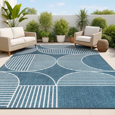 JONATHAN Y Dila Geometric Arch Scandi Striped Ivory/Cream Area Rug