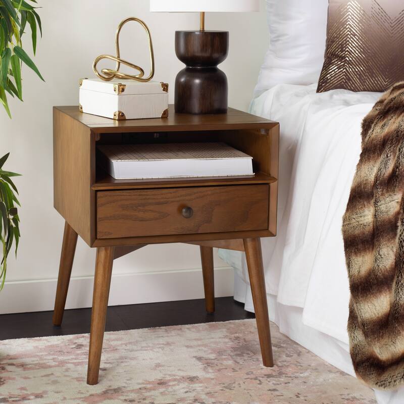 SAFAVIEH Sydni Nightstand with Usb Charging Port