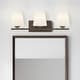 preview thumbnail 1 of 5, Hunter Fauna Grove 3-Light Bathroom Vanity Light - Modern, Transitional Matte Bronze