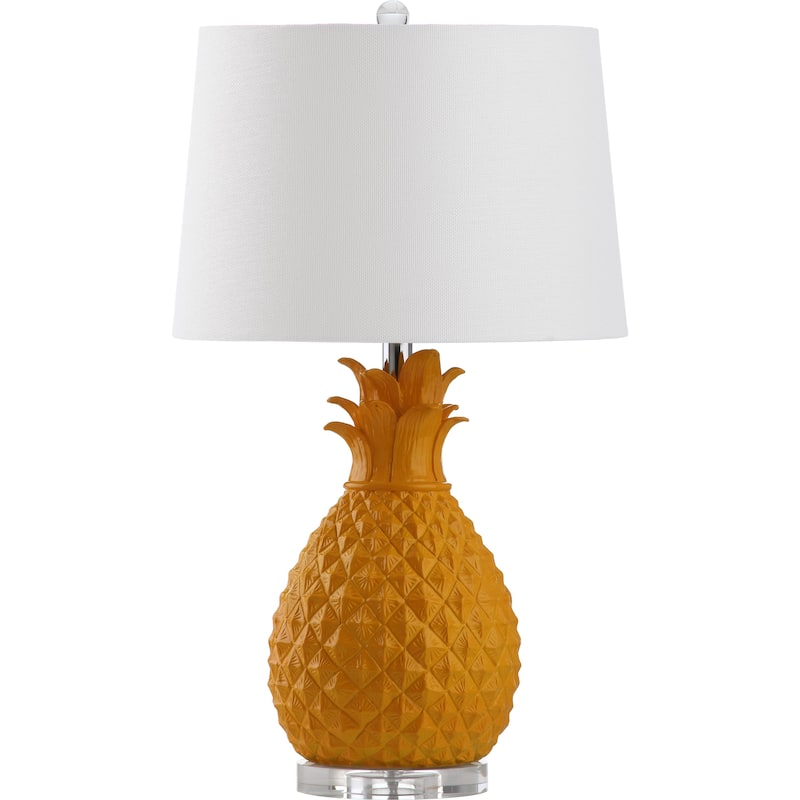 SAFAVIEH Lighting Karina 27-inch Pineapple Orange Table Lamp (Set of 2) - 15"x15"x25.5" - 15Wx15Dx26H