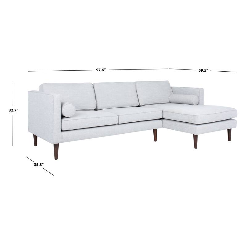 SAFAVIEH Couture Dulce Mid Century Chaise Sofa - 98"W x 60"D x 33"H