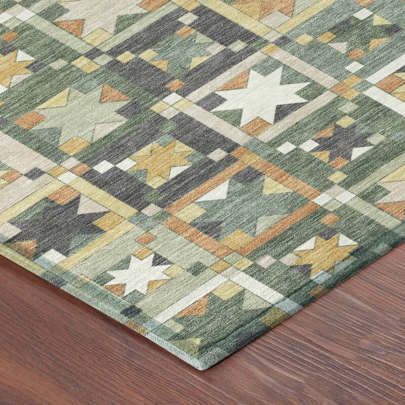 Machine Washable Indoor/ Outdoor Global Goddard Chantille Rug