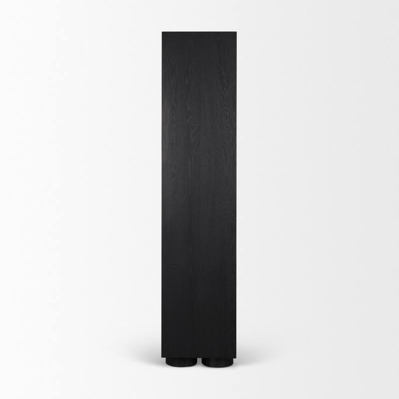 Tabor Natural Wood w/ Black Oak Frame Bookcase - 47.0L x 16.0W x 72.0H