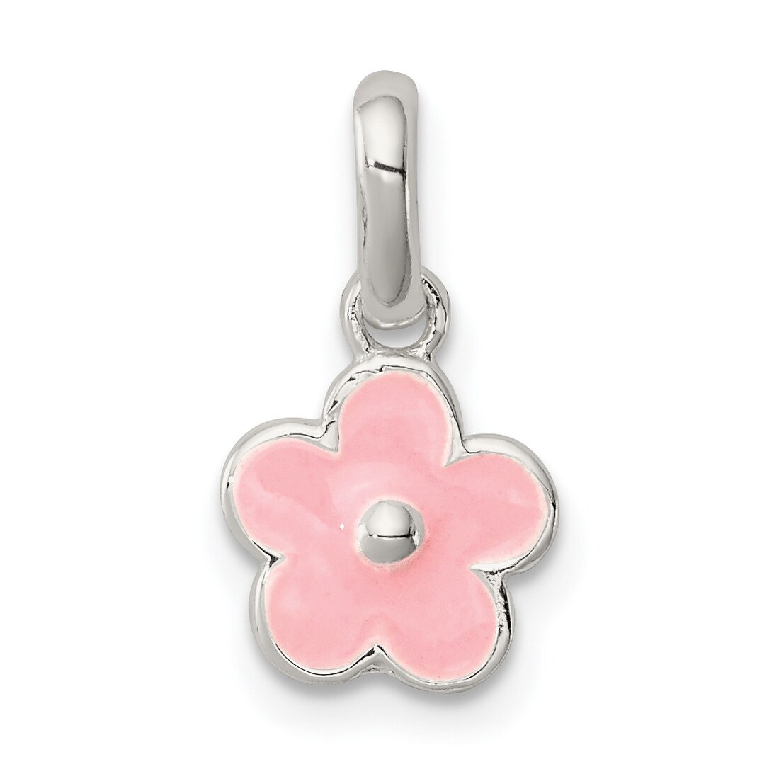 925 Sterling Silver Pink Pearl Flower Cable Chain Necklace 14 for Women 925 Sterling Silver Pink Pearl Flower Cable Chain Necklace 14 for Women