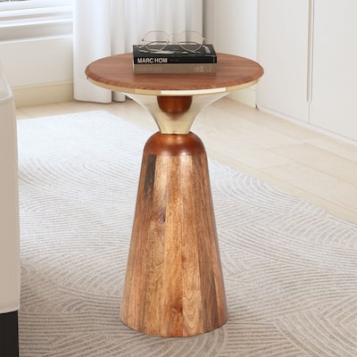 Christopher Knight Home Mango Wood and Metal End Table