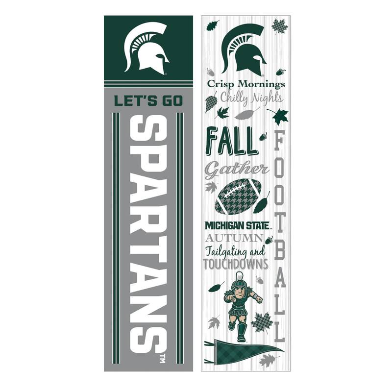 47" Double Sided Seasonal Porch Leaner, Michigan State University - 47" x 11.25"